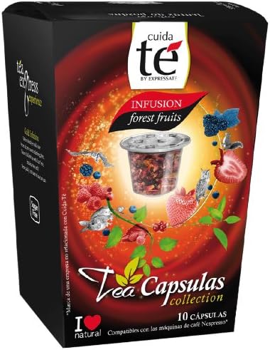 Cuida Te Infusion Forest Fruits, Fruit Tea with Forest Fruits, Nespresso Compatible, 10 Capsules
