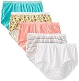 FOL Women's Plus Size Fit For Me 5-Pack Cotton Brief Panties, Wardrobe, 11