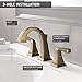 Delta Faucet Dryden Widespread Bathroom Faucet 3 Hole, Gold Bathroom Faucet, Bathroom Sink Faucet, Metal Drain Assembly, Champagne Bronze 3551LF-CZ
