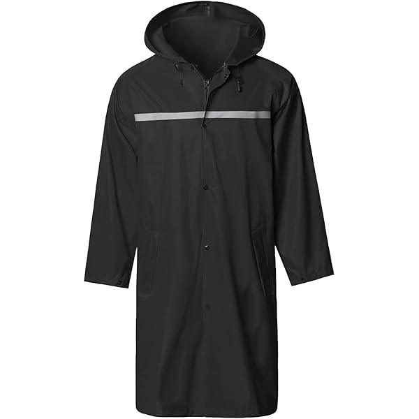 Amazon.com: Coralrain Long Hooded Raincoat Safety Waterproof