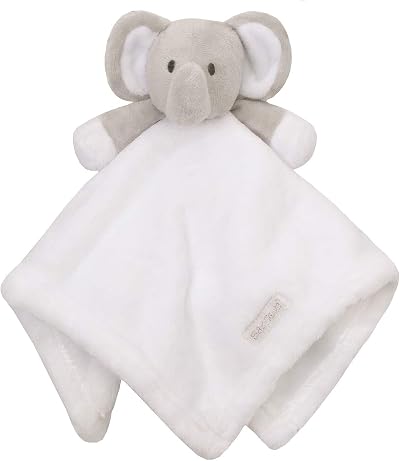 BabyTown Baby Comforter Blanket White Elephant 100% Polyester