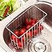 Kitchen Sink Caddy, YIFAN Stainless Steel Brush Sponge Soap Dishwashing Liquid Sink Drainer Holder Kitchen Tool - Silver
