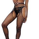 Oksale Womens Open Srotch Net Fishnet Bodystockings Drill Pantyhose Tights Stockings (Black)
