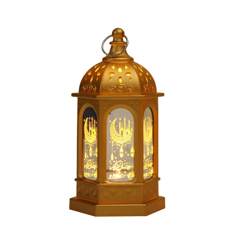 Sahgsa Ramadan Lantern LED Ramadan Hanging Light Retro Muslim Ramadan LED Lighting Night Light Ramadan Decoration for Home Decor Garden Balcony Indoor Outdoor