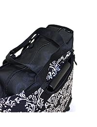 Olympia Moderna bolsa de compras con ruedas, Negro damasco), RS-400-DB