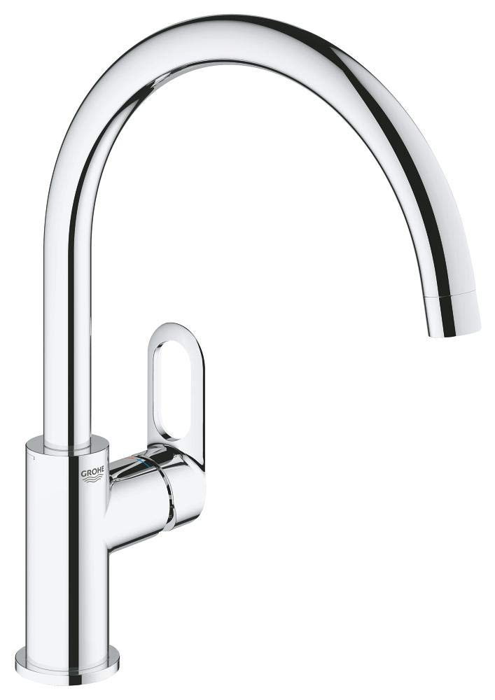 Grohe 31555001 Start Flow OHM Sink C-spout EU Fitting, Chrome, 1.00