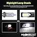 H1 Car LED Fog Light Blubs, NIGHTEYE Extremely Bright 80W 1,600 Lumens 6500K Daytime White with 8 LEDs 6pcs CSP LED Chips for Turn Signal, Brake Light, DRL and Fog lights Replacement