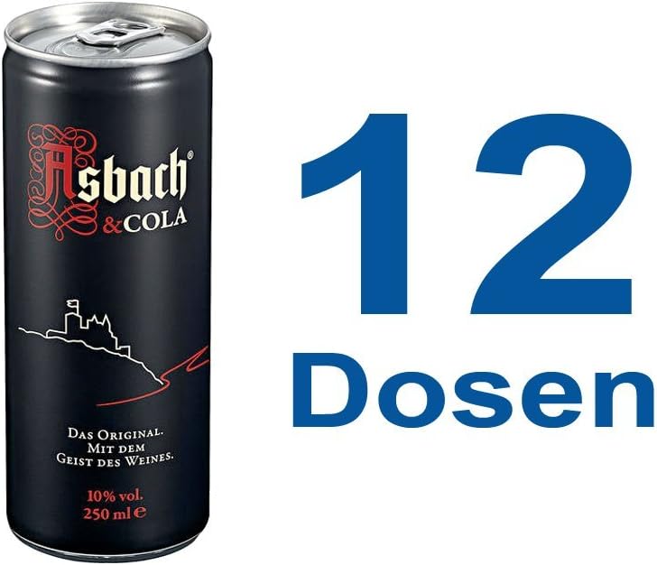 Asbach Cola 12 x 0,25l Dose inkl. 3,00 Euro EINWEG Pfand: Amazon.de: Bier, Wein & Spirituosen