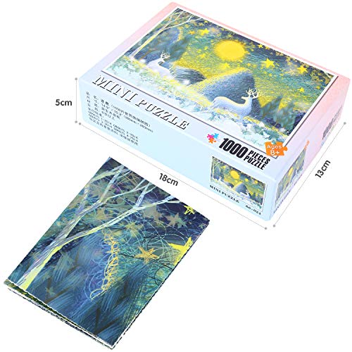 Peradix 1000 Piece Wood Jigsaw Puzzle Adults /Kids /Children - Wooden Puzzle for Adult Reduced Pressure Toy Gift - Education Toys Gift -(Deer)