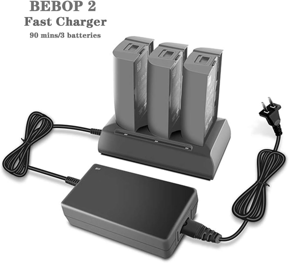 Tercel 3 in 1 Balance Battery Charger for Parrot Bebop 2,Bebop 2 FPV,and Bebop 2 Adventurer,LiPo Fast Parallel Charging Hub Parts