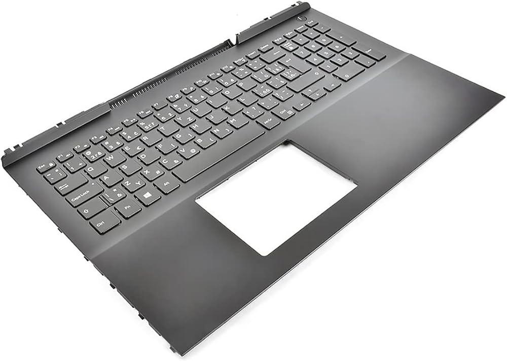 Dell 7566 7567 Palmrest Czech Slovak Backlit Keyboard 0MDC8K 0T3C9W Renewed