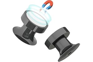 QHAND 10 Pcs Magnetic Pin Backs for Enamel Pin Convert Enamel Pins to Refrigerator, Metal Pin Backs with Magnet, Locking Pin Keepers Locking Clasp, Black (Large Size)