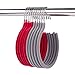 Crystallove 2pcs Non-Slip Velvet Scarf Organizer Hat Hanger (Black)