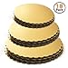 Set of 18 - Cake Board Rounds, Circle Cardboard Base, 6, 8 and 10-Inch. Perfect for Cake Decorating, 6 of Each Size Gold