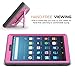MoKo Case for Fire HD 8 2016 Tablet - [Heavy Duty] Full Body Rugged Cover with Built-in Screen Protector for Amazon Fire HD 8 (Previous 6th Generation - 2016 Release ONLY), Magenta & Gray