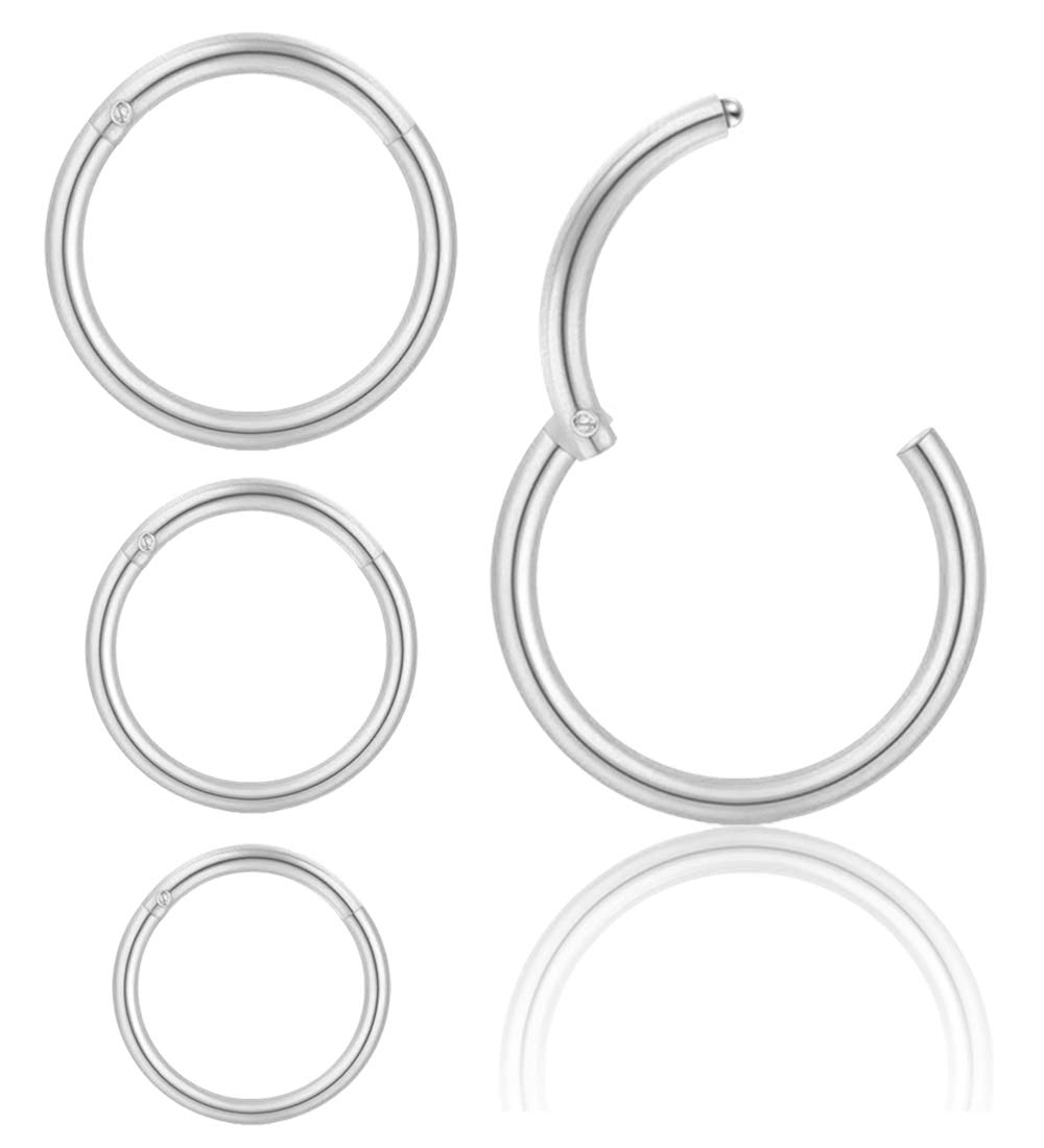 4/14pcs 16G Hoop Earrings Nose Rings Hoop 20G Nose Studs L-Shaped Stainless Steel Nose Screw Ring Tragus Cartilage Helix Nose Piercing Set