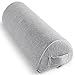 Jiaao Upgraded Half Moon Bolster Pillow, Orthopedic Knee Pillow for Pain Relief, Memory Foam Leg Elevator for Side & Back Sleepers, Removable Velvet Cover with Invisible Zipper, Light Grey