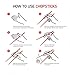 HuaLan Japanese Natural Wood Chopstick Set Reusable Classic Style Chopsticks Non-slip Design Chop Sticks 5 Pairs Gift Set