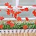 Derker 92 Feet 12 Autumn Artificial Silk Maple Leaf Garland Fall Decoration,Hanging Plant Orange Leaves Wedding Party Garlands