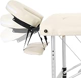 Panana Portable Massage Table 60cm 3 Section Aluminum Spa Bed - Beige view 9