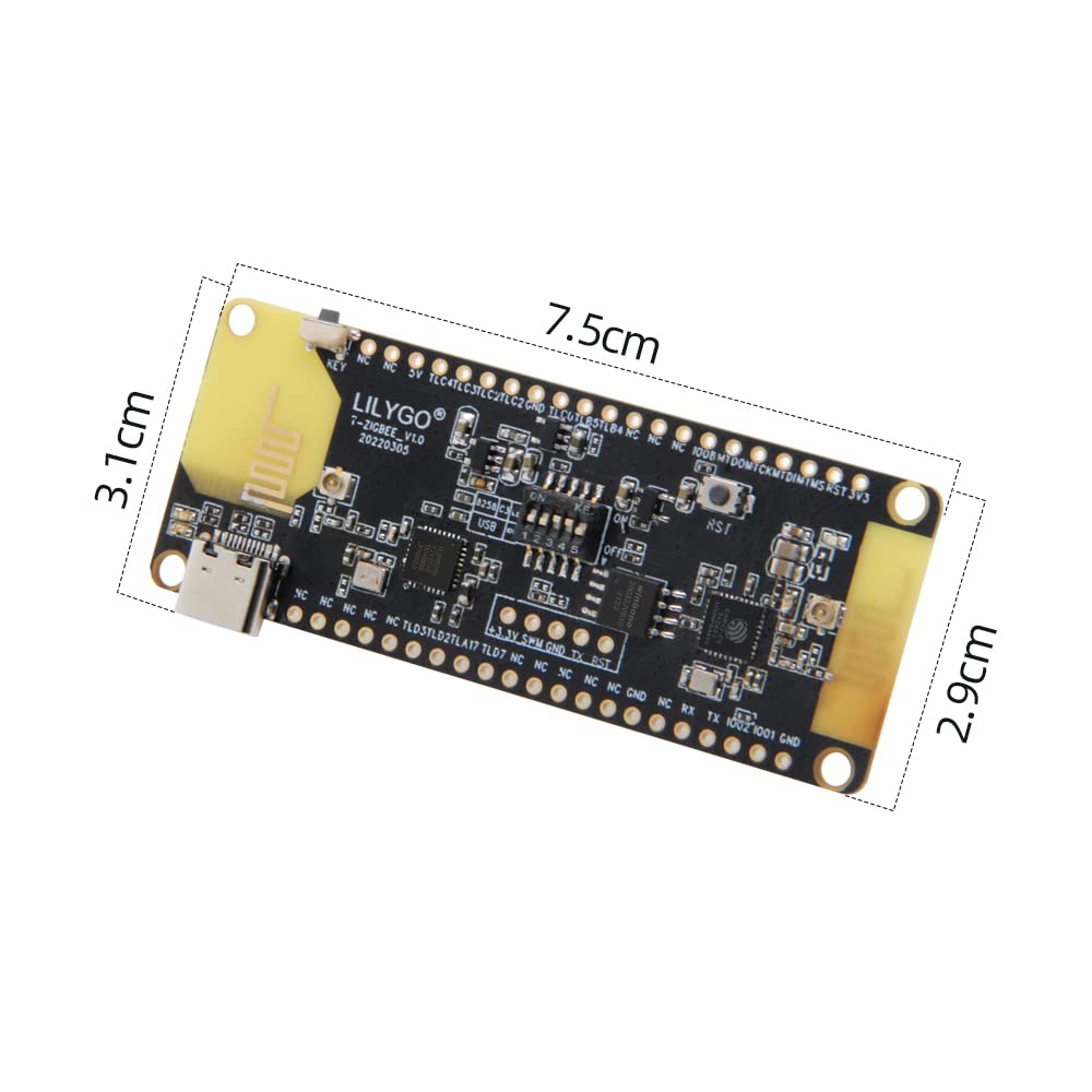LILYGO T-Zigbee Dual MCU Development Board ESP32-C3 TLSR8258 Ultra Low Power IOT WiFi BLE Smart Control Module (T-Zigbee T- U2T Kit)