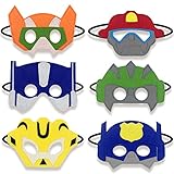 Boy Birthday Party Favors Felt Masks Boy Birthday Gifts for Rescue Bots Party Supplies (6 PCs)