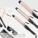 SwanMyst Curling Iron 1 Inch Ceramic Tourmaline Barrel, Hair Curling Wand with Anti-Scald Insulated Tip, Dual Voltage, 265°F - 430°F for All Hair Types with Heat Resistant Glove