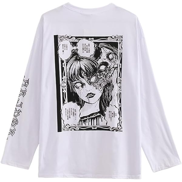 Harajuku Y2k Women's White T-Shirt Punk Japanese Oversized
