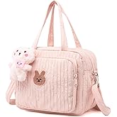 Lushandy Baby Diaper Bag Tote, Mom Bag Crossbody Diaper Bags Baby Travel Bags for Girl Pañaleras Para Bebe (Pink, Small)