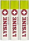 Piping Rock Lysine Lip Balm 3 Pack 3 Tubes x 0.15 oz (4g)