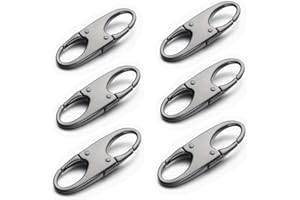 6 PCS Zipper Clip Theft Deterrents, Snap S Hooks Dual Opening S Shaped Quick Disconnect Carabiner Keychain Zipper Locks Anti 