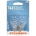 SYLVANIA 7443 Basic Miniature Bulb, (Contains 2 Bulbs)