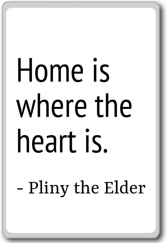 Home Is Where The Heart Is Pliny The Elder Quotes Fridge Magnet White Amazon Co Uk Kitchen Home