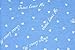 Periwinkle Blue Jesus Loves Me 100% Cotton Flannel Baby Fabric By the Yard Made in USA Christian