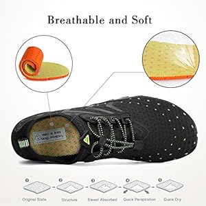 Schnorchelmasken 51wfmBQ%2BCDL. SS300 Obermaterial: Neopren + Gummi, Weiche Sohlen, bequem und elastisch.
Innenmaterial: Polyester + Elasthan. Deshalb trocknen die Schuhe sher schnell. Atmungsaktiv, dünn, wie eine Haut.
Sohle: Die Sohle besteht aus rutschfestem Gummi. Rutschfest und strapazierfähig und ideal für Walking, Fitness und andere Sportarten.