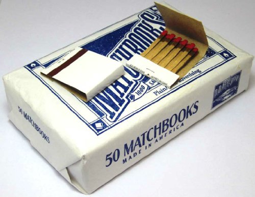 100 Plain White Matches Matchbooks for Wedding Birthday Wholesale Made in America