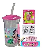 Minnie Mouse Girls Fun Sip Favor Cup! Valentines Day Gift, Easter Basket Filler, Stocking Stuffer or Party Favor! Pre-Filled & Ready For Giving! Includes Keepsake Tumbler, Stickers & Favors!