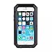 iPhone SE 2022/2020 Case,Tempered Glass Luxury Aluminum Alloy Protective Military Bumper Heavy Duty Cover Shell Case Skin Protector for Apple iPhone SE 2022/2020 /8/7 (Black)