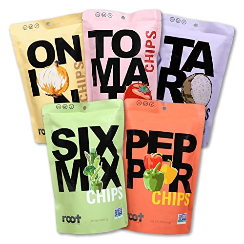 Root Foods Vegetable Chips Variety Veggie Snack Pack Tomato, Bell