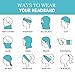 Multi-use Headband Bandana, MoKo Lightweight Sports Headwear Versatile Moisture-wicking Head Wrap, Seamless Breathable Hair Band, Can Use As Balaclava, Helmet Liner, Neck Gaiter & More, Boho Orange