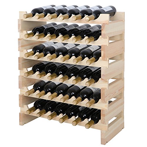 Smartxchoices 36 Bottle Stackable Modular Wine Rack Small Wine