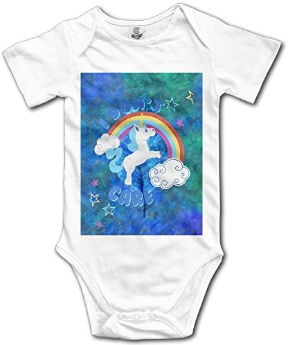 Kkajjhd I Don't Care Unicorn Kids Boys Girls Baby Bodysuit Outfits Baby Onesies