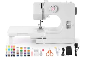 Sewing Machine, Mini Portable Sewing Machines with 12 Types of Stitches,Electric Sewing Machine for Beginners, Dual Use Elect