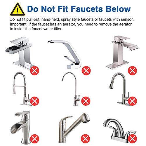 ESOW Countertop Water Filter, 304 StainlessSteel Drinking Water