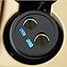 Car Charger Mount Cigarette Lighter, Costech 2 Lighter Socket Stand 3.4A Dual USB Charging Ports Outlet Splitter Cup Holder for Iphone,Samsung Galaxy,MP4,laptop,Smart phones,Cameras
