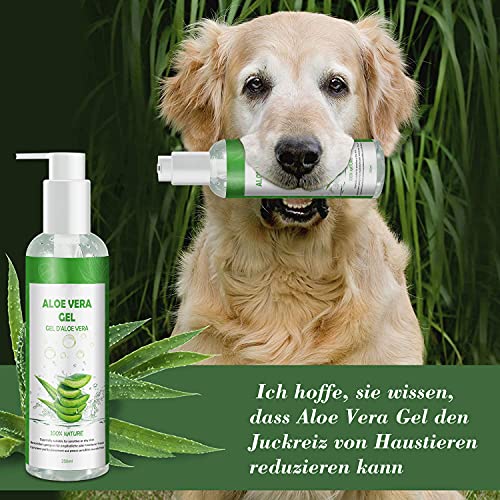 CUSMAY Aloe Vera Gel – Natural Aloe Vera Gel for Face, Body, Hands and Hair Moisturizing and Soothing – for Acne and Sunburn, 250 ml