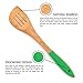 Wooden Set Of Kitchen Accessories - 3 Kitchen Wooden Spoons Set - Colorful Silicone Handle - Wooden Spoons Bamboo Utensils Set With Kitchen Spatula Turner - Cooking Utensils Set - Kitchen Tools Set