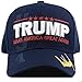 The Hat Depot Exclusive 45th President Make America Great Again 3D Signature Cap (Navy-Flag)