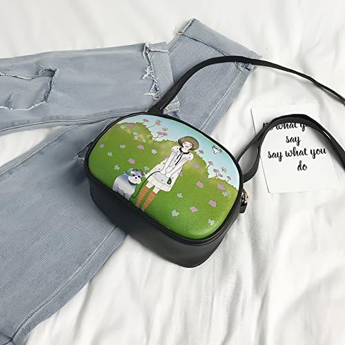 Otomoll The New Female Korean Mini Cute Cartoon Small Satchel Tote Handbag Shoulder Ag