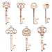 Key Bottle Openers - Assorted Vintage Skeleton Keys, Wedding Party Favors (Pack of 70, Rose Gold)